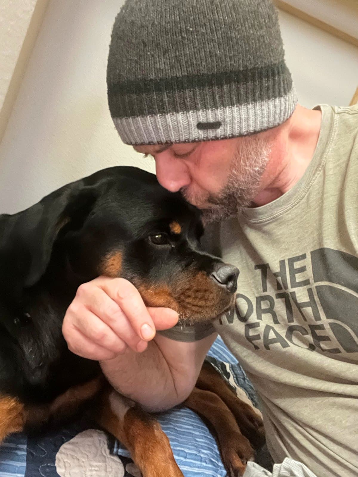 Brett Endes with a Rottweiler